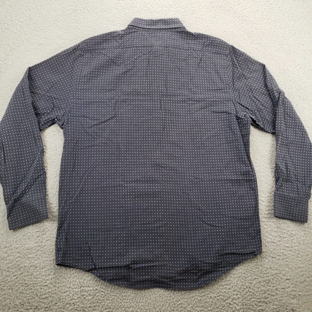 Banana‎ Republic Shirt Mens 16 16.5 Large blue Long Sleeve Button Up